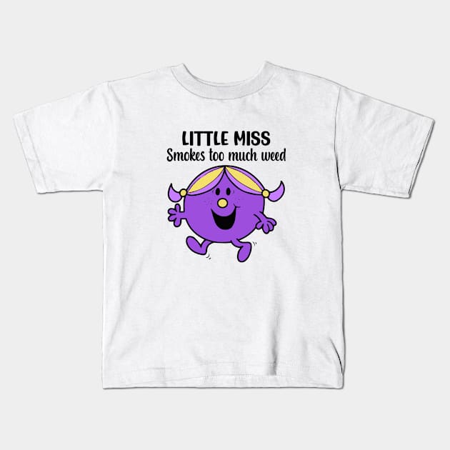 Little Miss smokes Kids T-Shirt by reedae